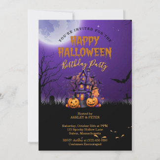 Invitación de cumpleaños de Halloween