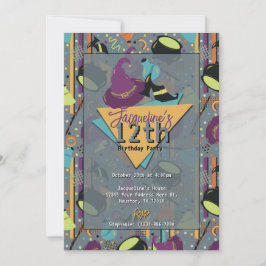 Invitación de cumpleaños de Halloween con brujería