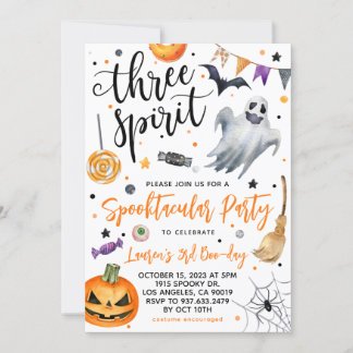 Invitación de cumpleaños de Halloween con espanto