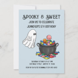 Invitación de cumpleaños de Halloween con fantasía