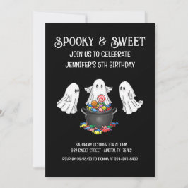 Invitación de cumpleaños de Halloween con fantasía