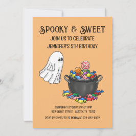 Invitación de cumpleaños de Halloween con fantasía