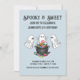Invitación de cumpleaños de Halloween con fantasía