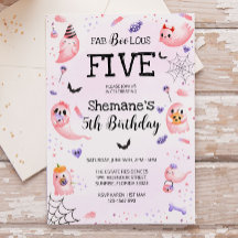 Invitación de cumpleaños de Halloween con fantasma