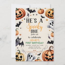 Invitación de cumpleaños de Halloween con Jack-O-L