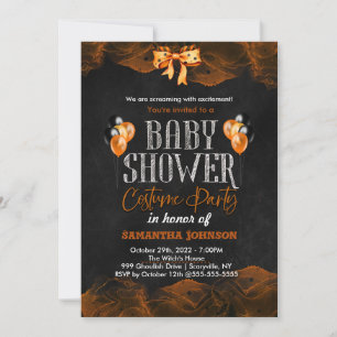 Invitación de cumpleaños de Halloween con murciéla