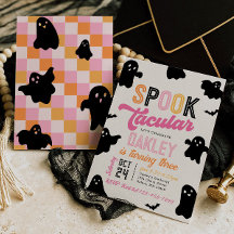 Invitación de cumpleaños de Halloween con Spooktac