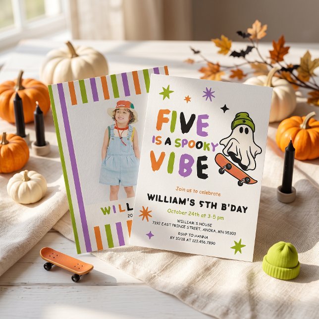 Invitación de cumpleaños de Halloween con vibra es (Subido por el creador)