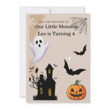 Invitación de cumpleaños de Halloween Cute Spooky