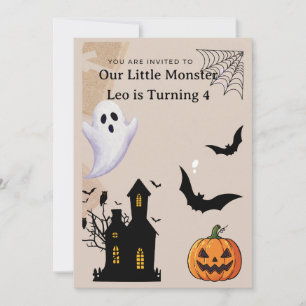 Invitación de cumpleaños de Halloween Cute Spooky