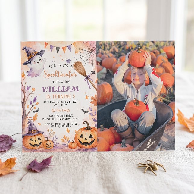 Invitación de cumpleaños de Halloween de calabaza  (Subido por el creador)