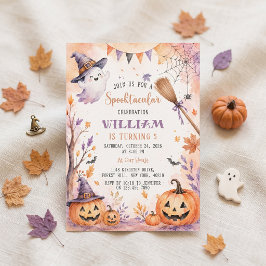 Invitación de cumpleaños de Halloween de calabaza