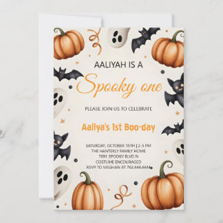 Invitación de cumpleaños de Halloween de calabaza 