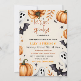 Invitación de cumpleaños de Halloween de cosecha d