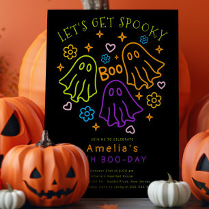 Invitación de cumpleaños de Halloween de fantasía
