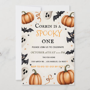 Invitación de cumpleaños de Halloween de fantasma