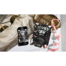 Invitación de cumpleaños de Halloween de murciélag