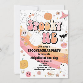 Invitación de cumpleaños de Halloween de Pink Spoo