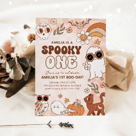 Invitación de cumpleaños de Halloween de Retro Spo