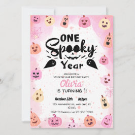 Invitación de cumpleaños de Halloween de un año es