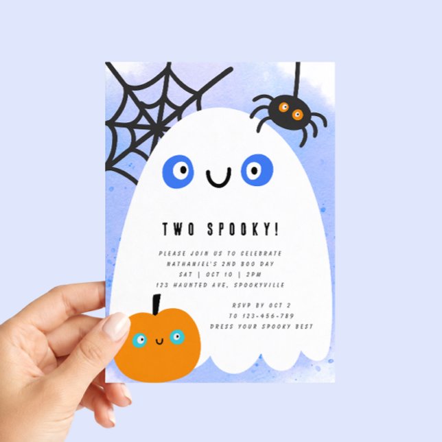 Invitación de cumpleaños de Halloween DOS ESPANTOS (Subido por el creador)