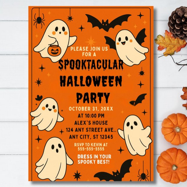 Invitación de cumpleaños de Halloween editable, Ha (Subido por el creador)