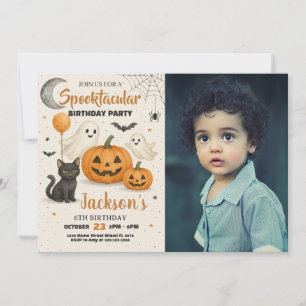 Invitación de cumpleaños de Halloween en Spooktacu