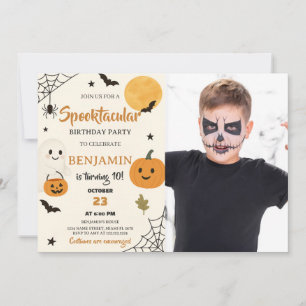 Invitación de cumpleaños de Halloween en Spooktacu