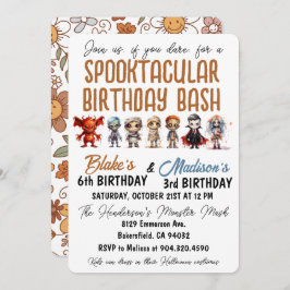 Invitación de cumpleaños de Halloween en Spooktacu