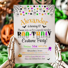 Invitación de cumpleaños de Halloween en Spooktacu
