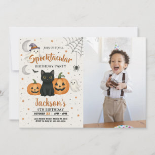 Invitación de cumpleaños de Halloween en Spooktacu