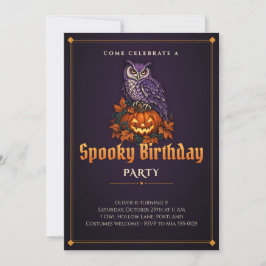 Invitación de cumpleaños de Halloween espeluznante