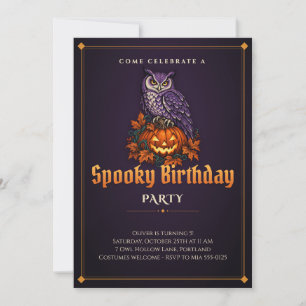 Invitación de cumpleaños de Halloween espeluznante