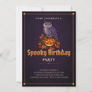 Invitación de cumpleaños de Halloween espeluznante