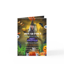 Invitación de cumpleaños de Halloween espeluznante
