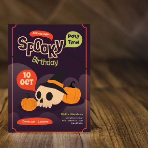 Invitación de cumpleaños de Halloween espeluznante