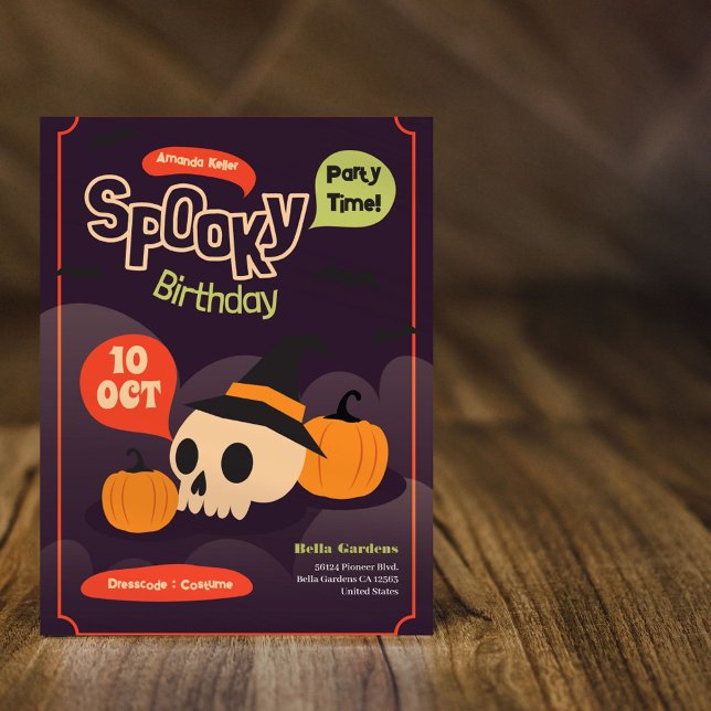 Invitación de cumpleaños de Halloween espeluznante (Subido por el creador)
