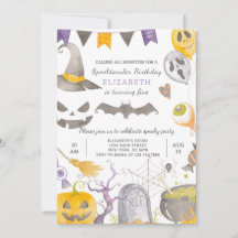 Invitación de cumpleaños de Halloween espeluznante