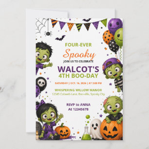 Invitación de cumpleaños de Halloween espeluznante