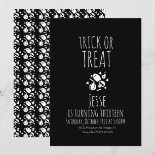 Invitación de cumpleaños de Halloween Fantasma Tru