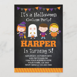 Invitación de cumpleaños de Halloween, fiesta de d