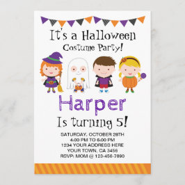 Invitación de cumpleaños de Halloween, fiesta de d