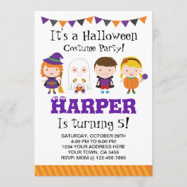 Invitación de cumpleaños de Halloween, fiesta de d