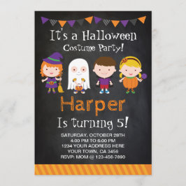 Invitación de cumpleaños de Halloween, fiesta de d