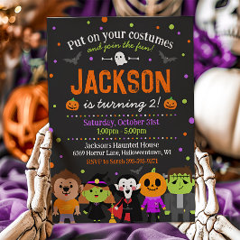 Invitación de cumpleaños de Halloween, Fiesta de d