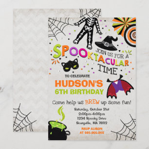 Invitación de cumpleaños de Halloween Fiesta Spook