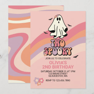 Invitación de cumpleaños de Halloween Groovy Ghost