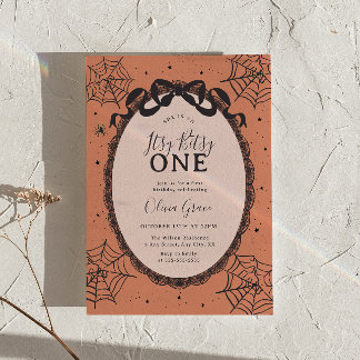Invitación de cumpleaños de Halloween Itsy Bitsy O