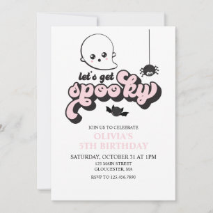 Invitación de cumpleaños de Halloween Let's Get Sp