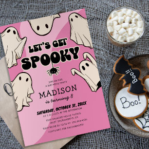 Invitación de cumpleaños de Halloween Let's Get Sp